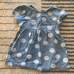 Girls polka dot jean shirt